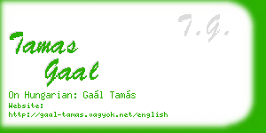tamas gaal business card